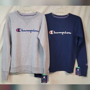NEW W/TAGS! (2) XS Crewneck Champion Sweatshirts